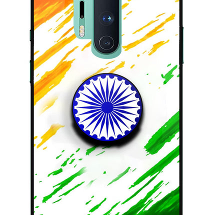 Indian Flag Ashoka Chakra Oneplus 8 Pro Glass Case