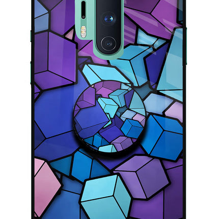 Cubic Abstract Oneplus 8 Pro Glass Case