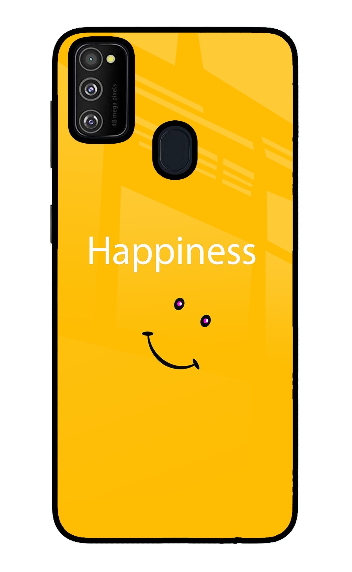 Happiness With Smiley Samsung M21 2020 Glass Case