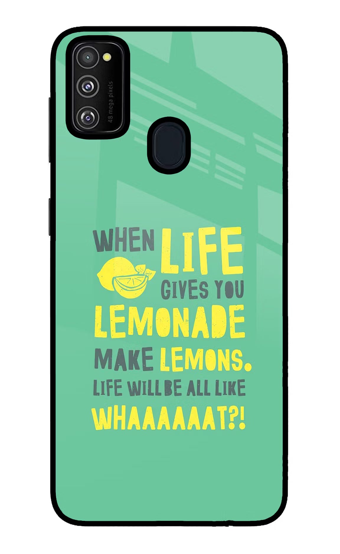 Quote Samsung M21 2020 Glass Case Back Cover by Casekaro