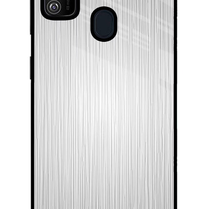 Wooden Grey Texture Samsung M21 2020 Glass Case Back Cover by Casekaro