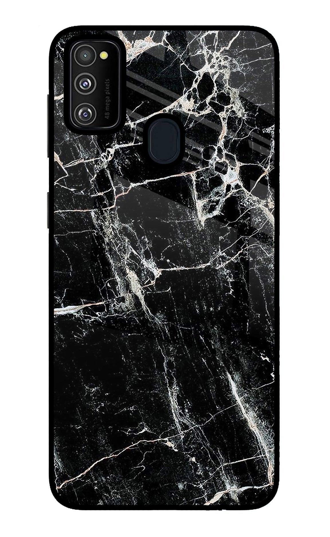 Black Marble Texture Samsung M21 2020 Back Cover