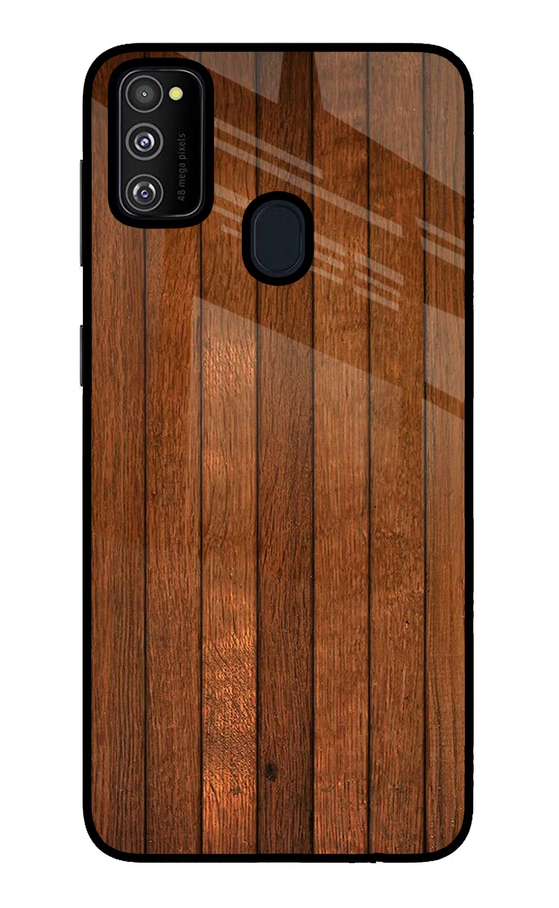 Wooden Artwork Bands Samsung M21 2020 Glass Case Back Cover by Casekaro