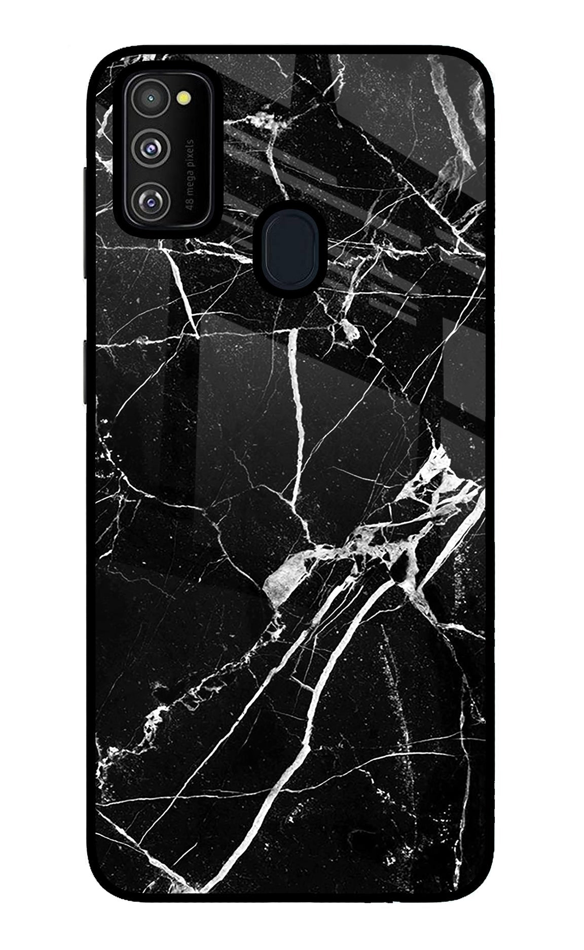 Black Marble Pattern Samsung M21 2020 Back Cover