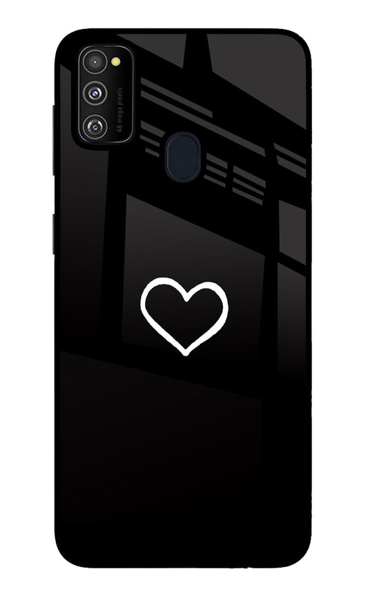 Heart Samsung M21 2020 Glass Case