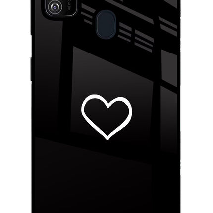 Heart Samsung M21 2020 Glass Case Back Cover by Casekaro