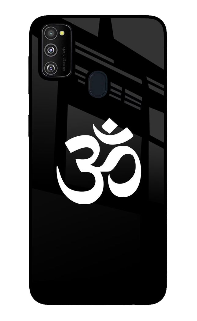 Om Samsung M21 2020 Glass Case Back Cover by Casekaro