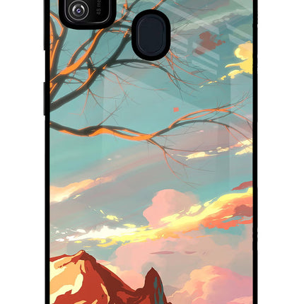 Scenery Samsung M21 2020 Glass Case Back Cover by Casekaro