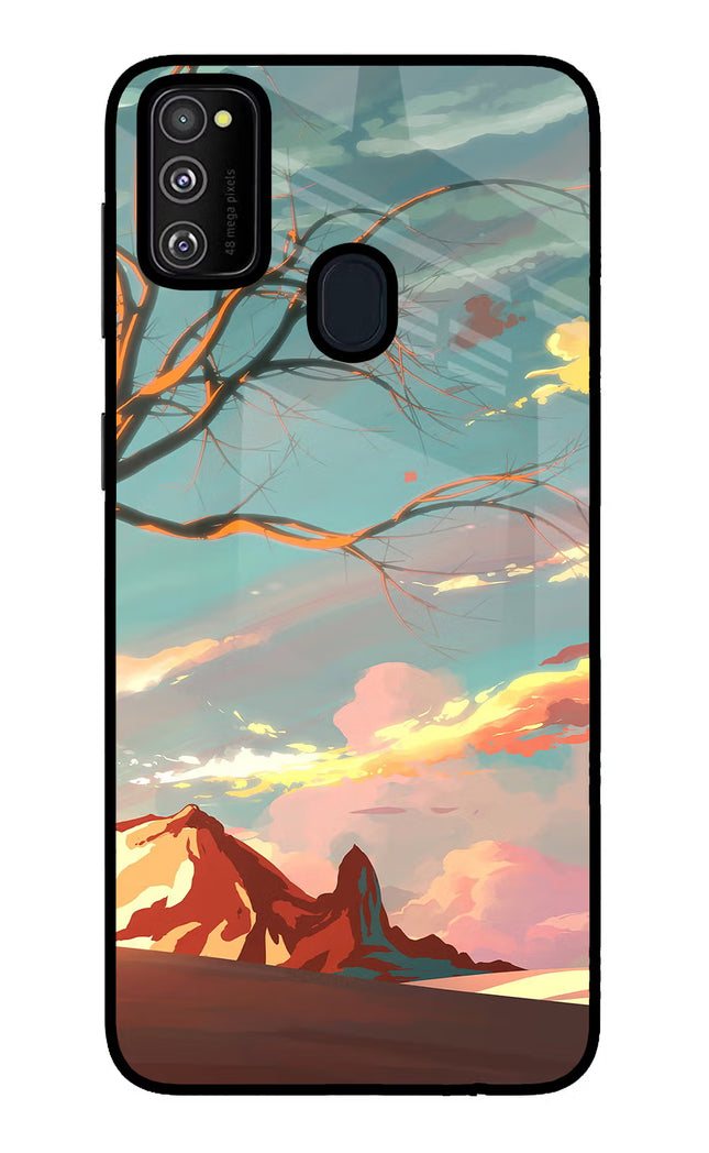 Scenery Samsung M21 2020 Glass Case Back Cover by Casekaro