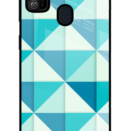 Abstract Samsung M21 2020 Glass Case Back Cover by Casekaro