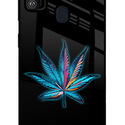 Weed Samsung M21 2020 Glass Case Back Cover by Casekaro