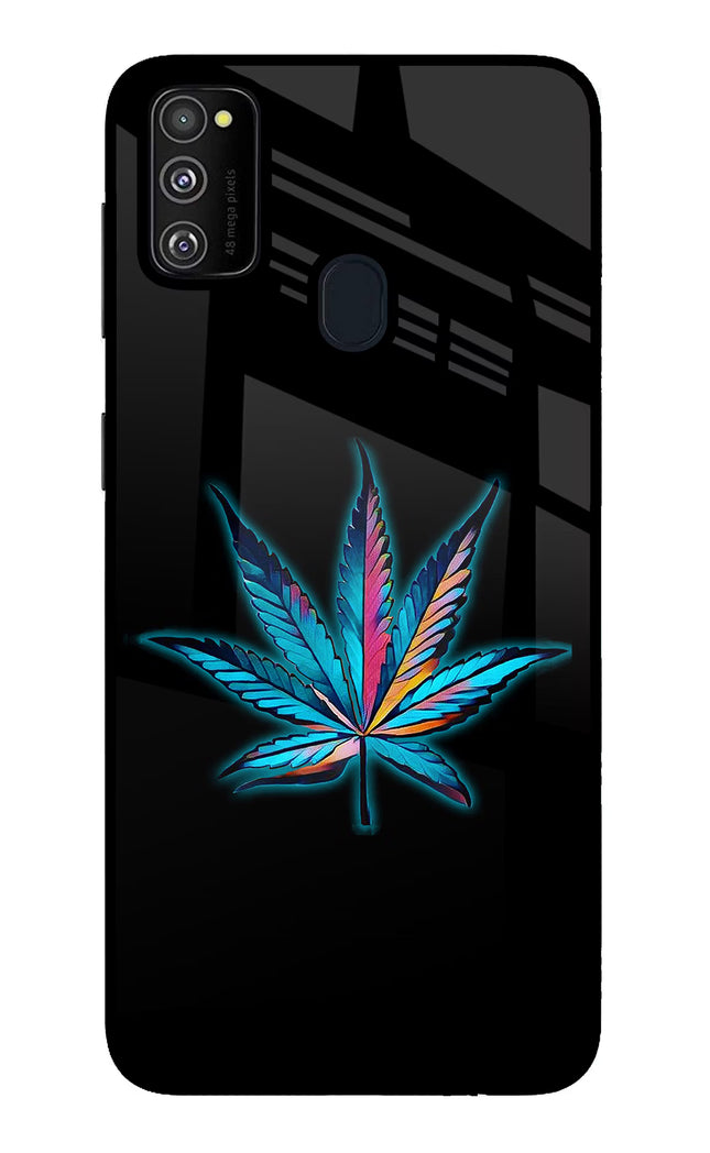 Weed Samsung M21 2020 Glass Case Back Cover by Casekaro