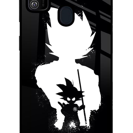 Goku Shadow Samsung M21 2020 Glass Case Back Cover by Casekaro