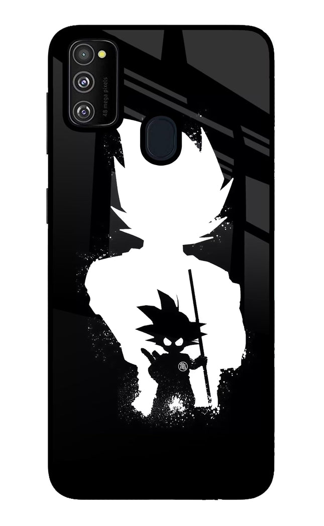 Goku Shadow Samsung M21 2020 Glass Case Back Cover by Casekaro