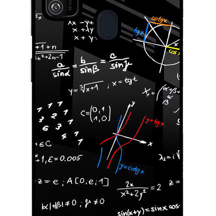 Mathematics Formula Samsung M21 2020 Glass Case Back Cover by Casekaro
