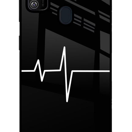 Heart Beats Samsung M21 2020 Glass Case Back Cover by Casekaro
