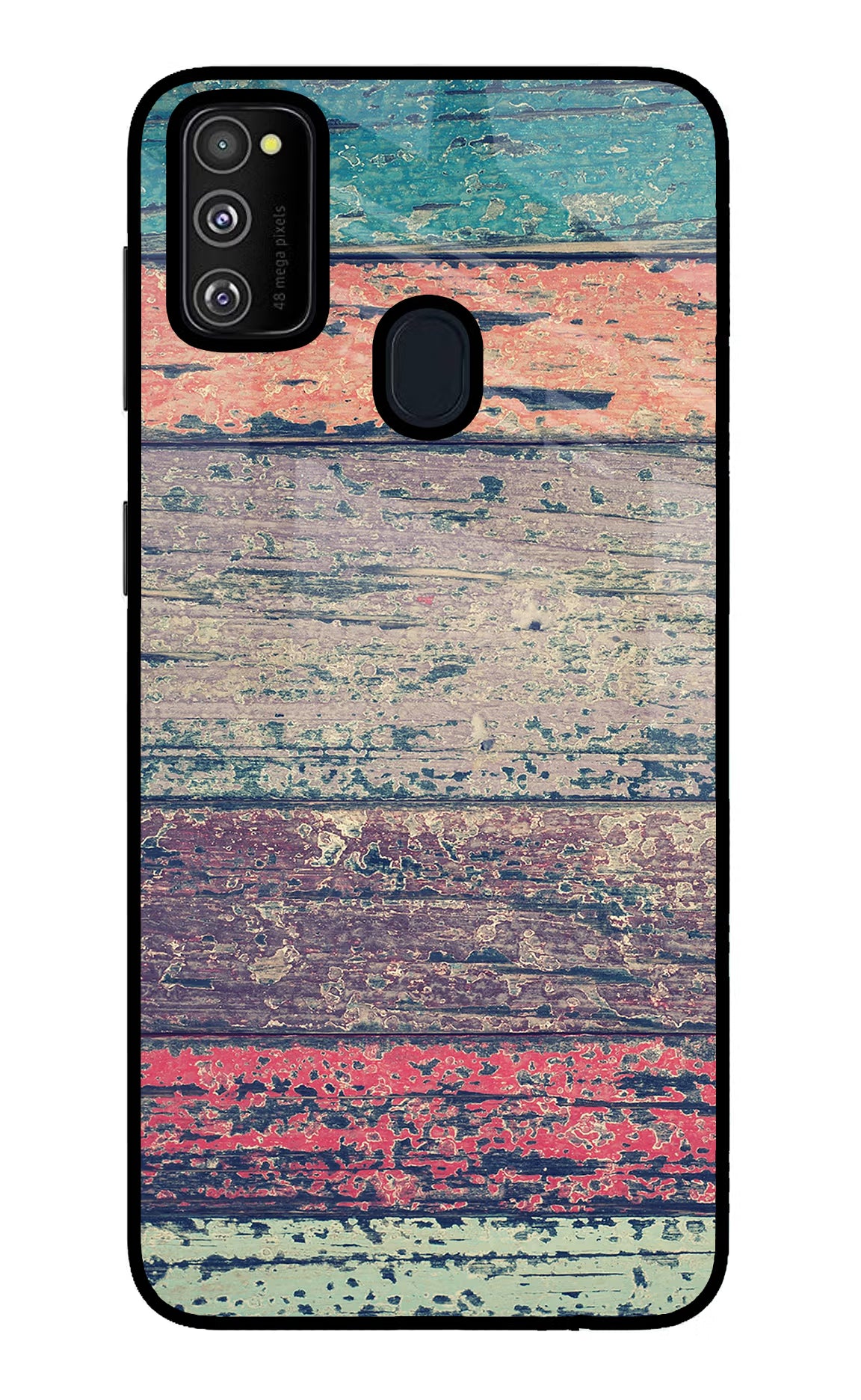 Colourful Wall Samsung M21 2020 Glass Case Back Cover by Casekaro