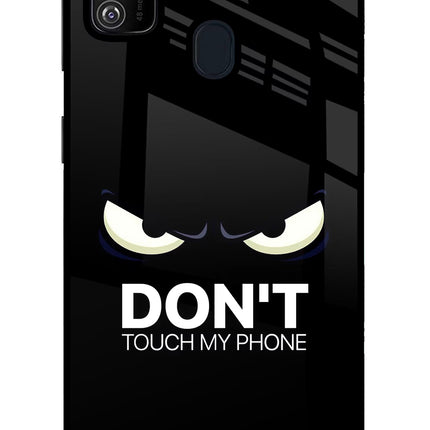 Don'T Touch My Phone Samsung M21 2020 Glass Case Back Cover by Casekaro