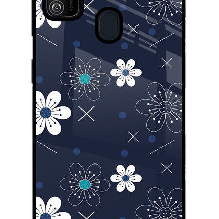 Flowers Samsung M21 2020 Glass Case Back Cover by Casekaro