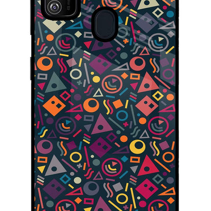 Geometric Abstract Samsung M21 2020 Glass Case Back Cover by Casekaro
