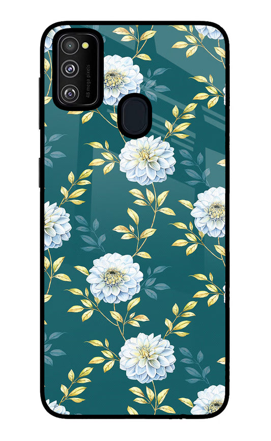 Flowers Samsung M21 2020 Glass Case