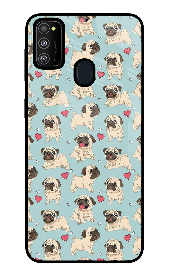 Pug Dog Samsung M21 2020 Glass Case Back Cover by Casekaro