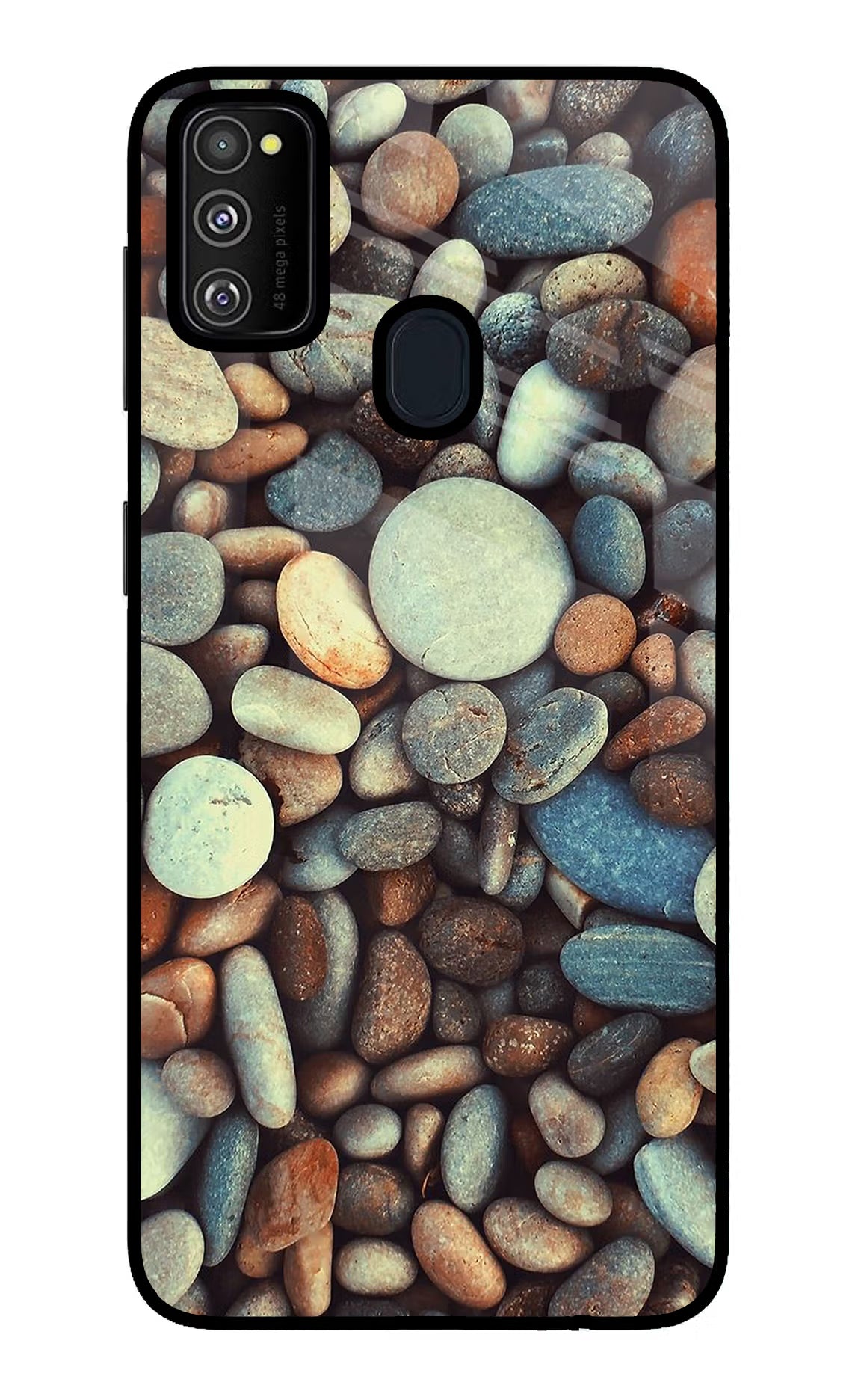 Pebble Samsung M21 2020 Glass Case Back Cover by Casekaro