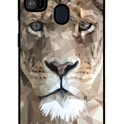 Lion Art Samsung M21 2020 Glass Case Back Cover by Casekaro