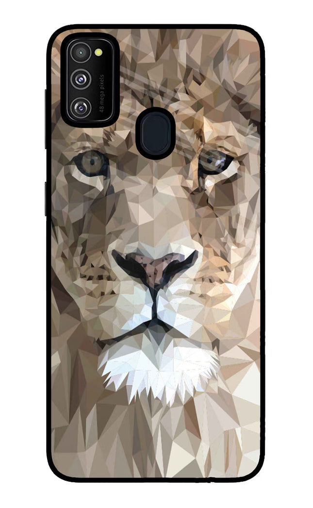 Lion Art Samsung M21 2020 Glass Case Back Cover by Casekaro
