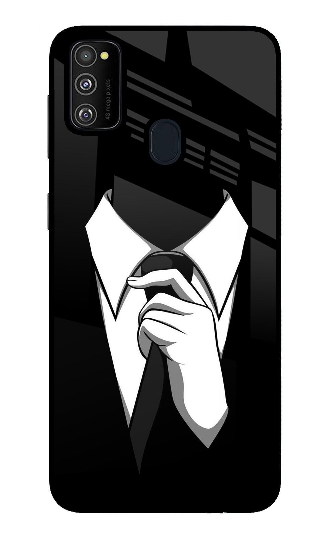 Black Tie Samsung M21 2020 Back Cover