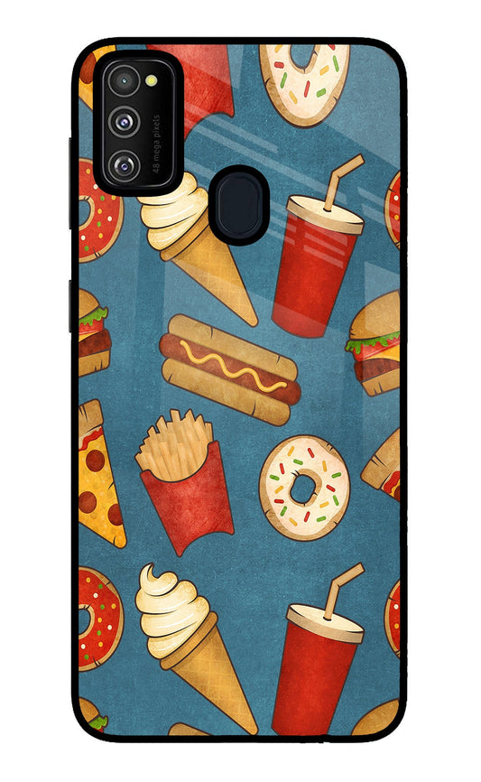 Foodie Samsung M21 2020 Glass Case