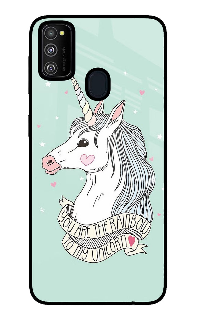 Unicorn Wallpaper Samsung M21 2020 Glass Case Back Cover by Casekaro