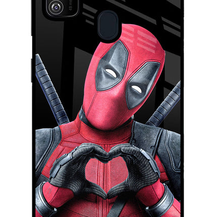 Deadpool Samsung M21 2020 Glass Case Back Cover by Casekaro
