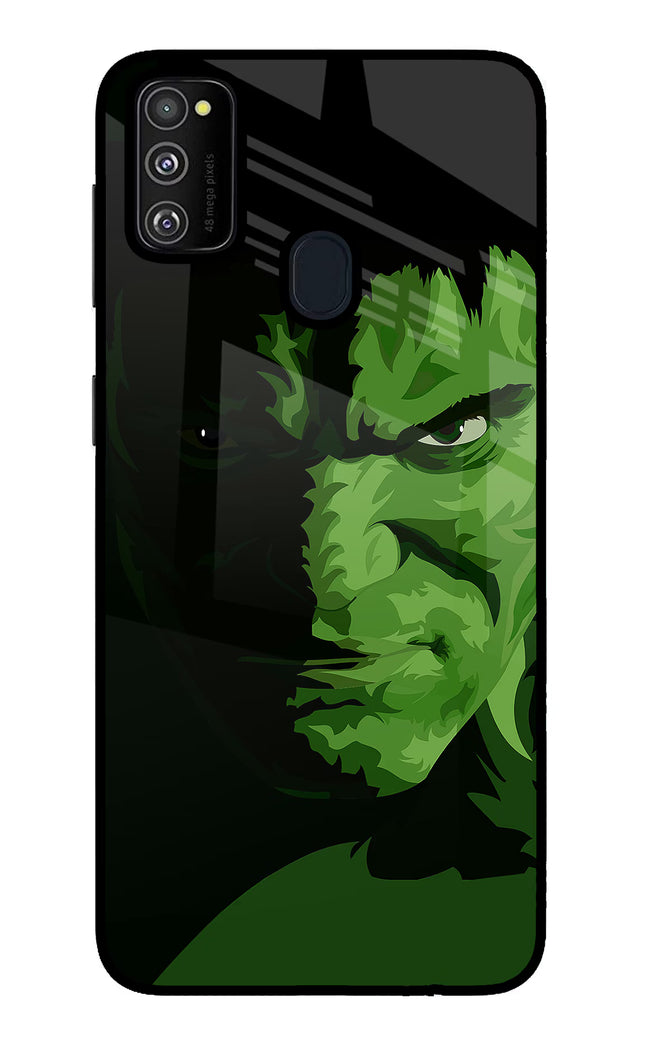 HULK Samsung M21 2020 Glass Case Back Cover by Casekaro