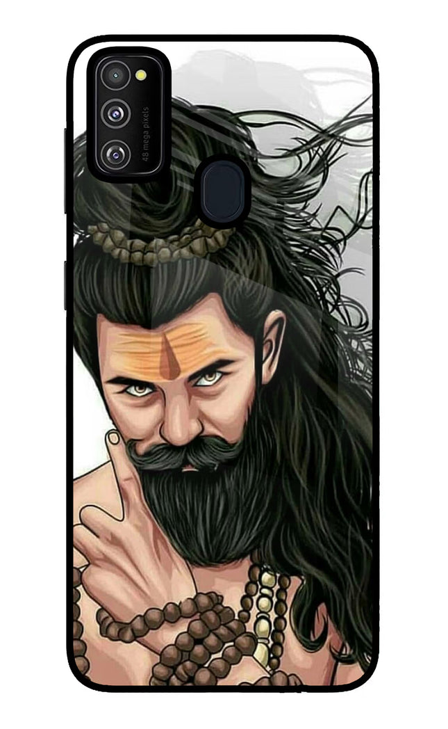 Mahadev Samsung M21 2020 Glass Case Back Cover by Casekaro