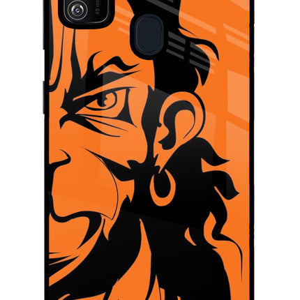 Hanuman Samsung M21 2020 Glass Case Back Cover by Casekaro