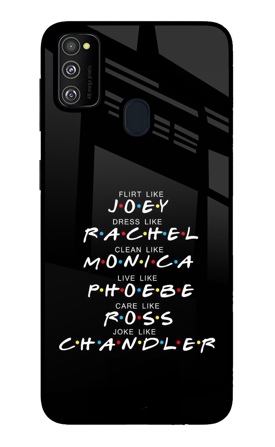 FRIENDS Character Samsung M21 2020 Glass Case