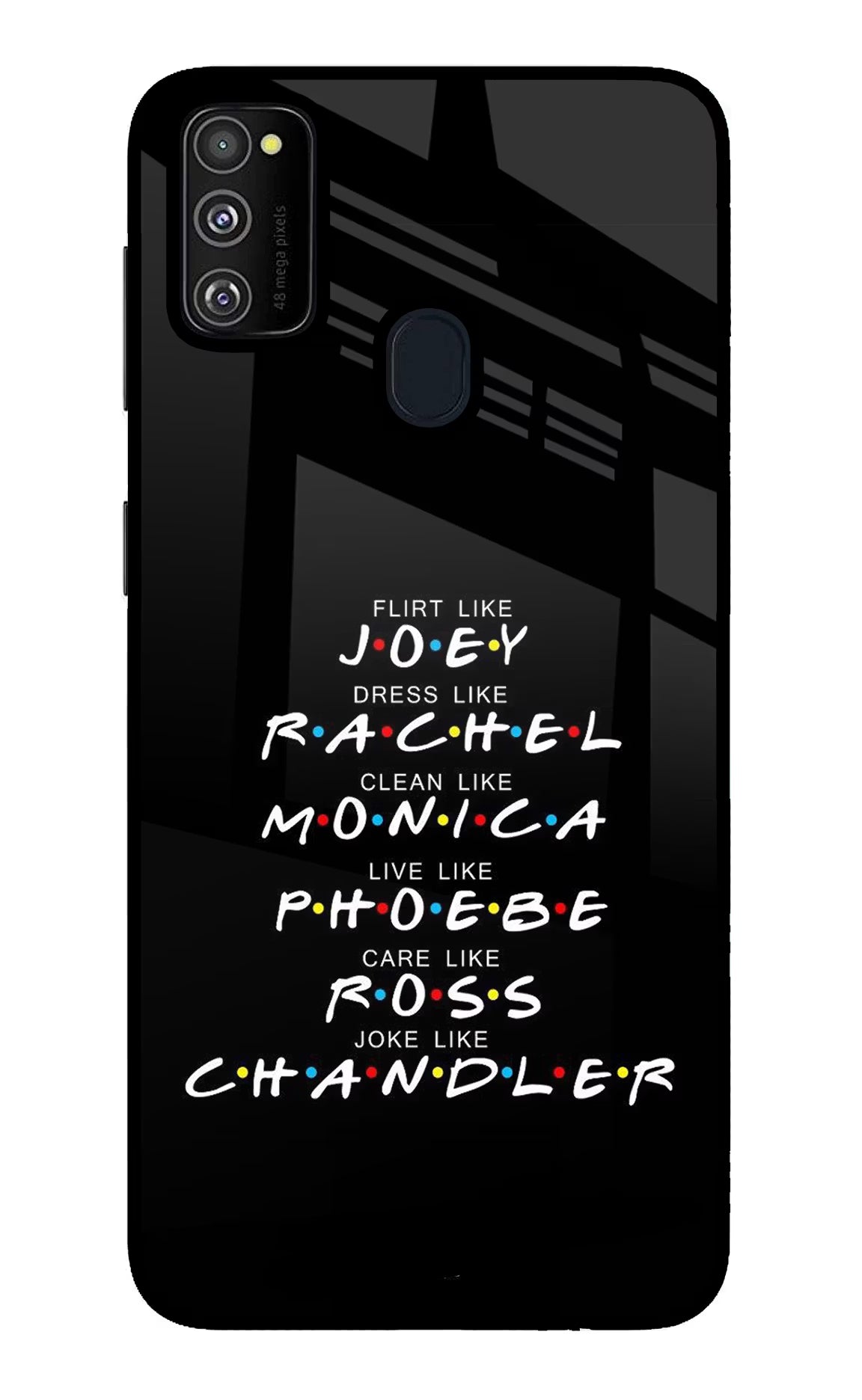 FRIENDS Character Samsung M21 2020 Glass Case Back Cover by Casekaro