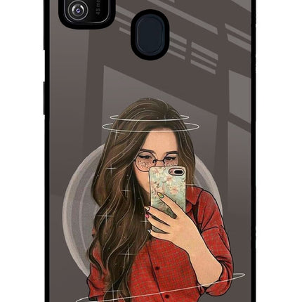 Selfie Queen Samsung M21 2020 Glass Case Back Cover by Casekaro