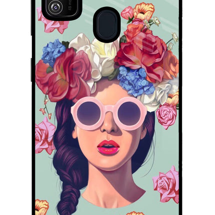 Pretty Girl Samsung M21 2020 Glass Case Back Cover by Casekaro