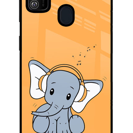 High On Music Samsung M21 2020 Glass Case Back Cover by Casekaro