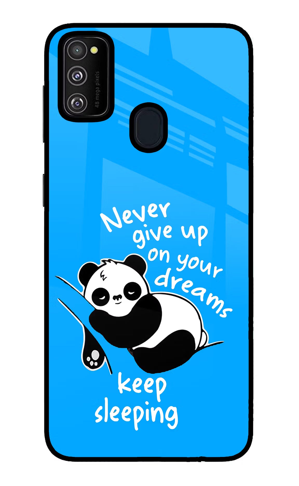 Keep Sleeping Samsung M21 2020 Glass Case Back Cover by Casekaro