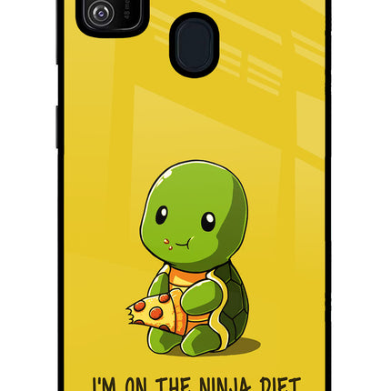 I'm on Ninja Diet Samsung M21 2020 Glass Case Back Cover by Casekaro