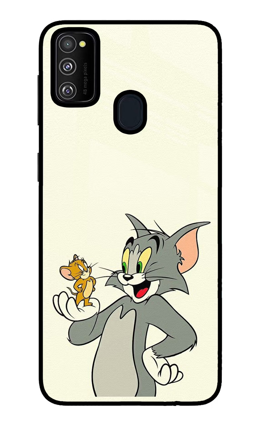 Tom & Jerry Samsung M21 2020 Back Cover, Glass case