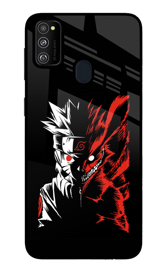 Naruto Two Face Samsung M21 2020 Glass Case Back Cover by Casekaro