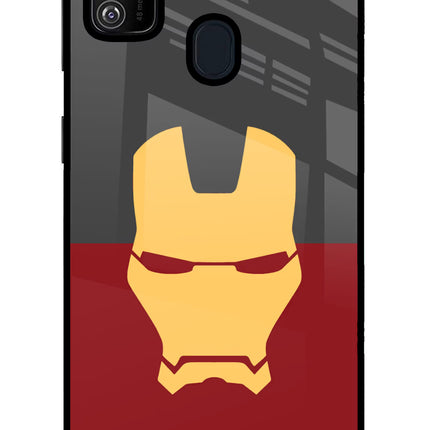 Ironman Samsung M21 2020 Glass Case Back Cover by Casekaro
