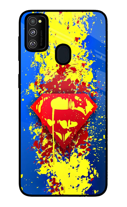 Superman logo Samsung M21 2020 Glass Case