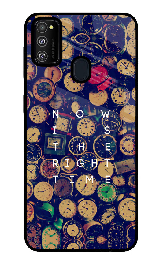 Now is the Right Time Quote Samsung M21 2020 Glass Case