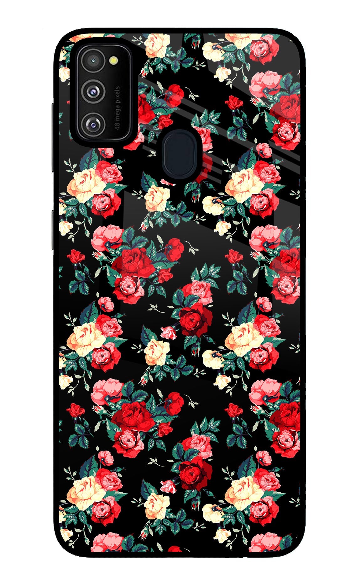 Rose Pattern Samsung M21 2020 Back Cover