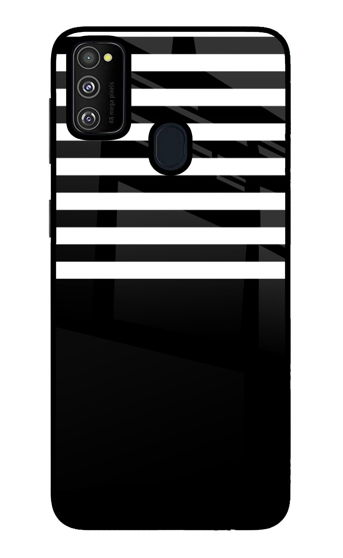 Black and White Print Samsung M21 2020 Glass Case